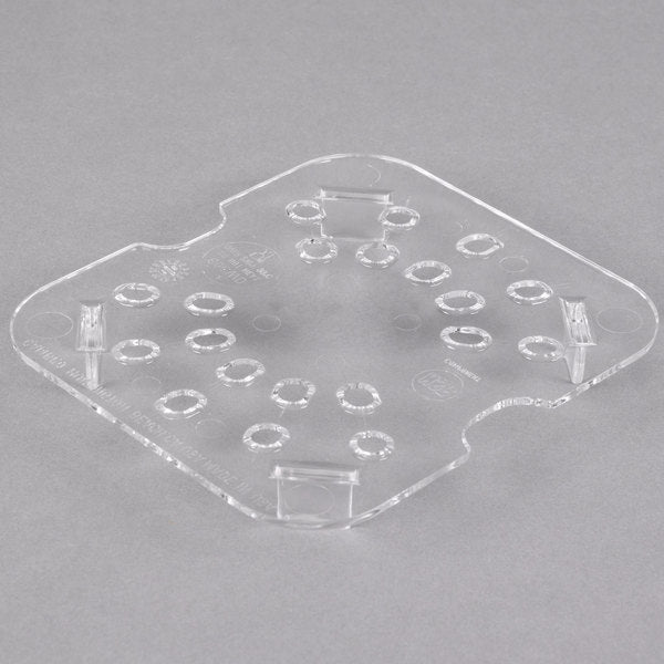 Cambro Camwear 1/6 Size Clear Polycarbonate Drain Tray
