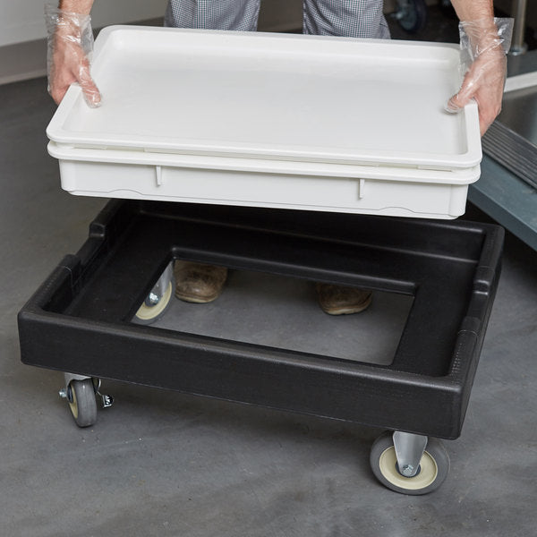 Cambro Black Pizza Dough Box Camdolly