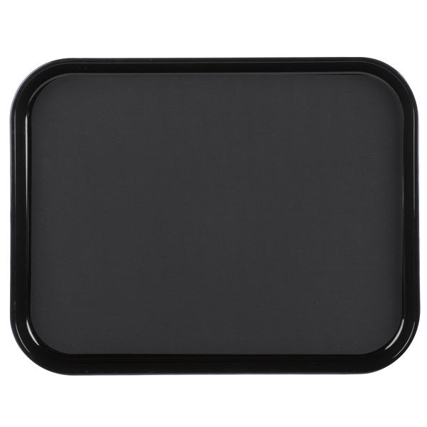 Cambro Black 14" x 18" Polytread Non-Skid Serving Tray