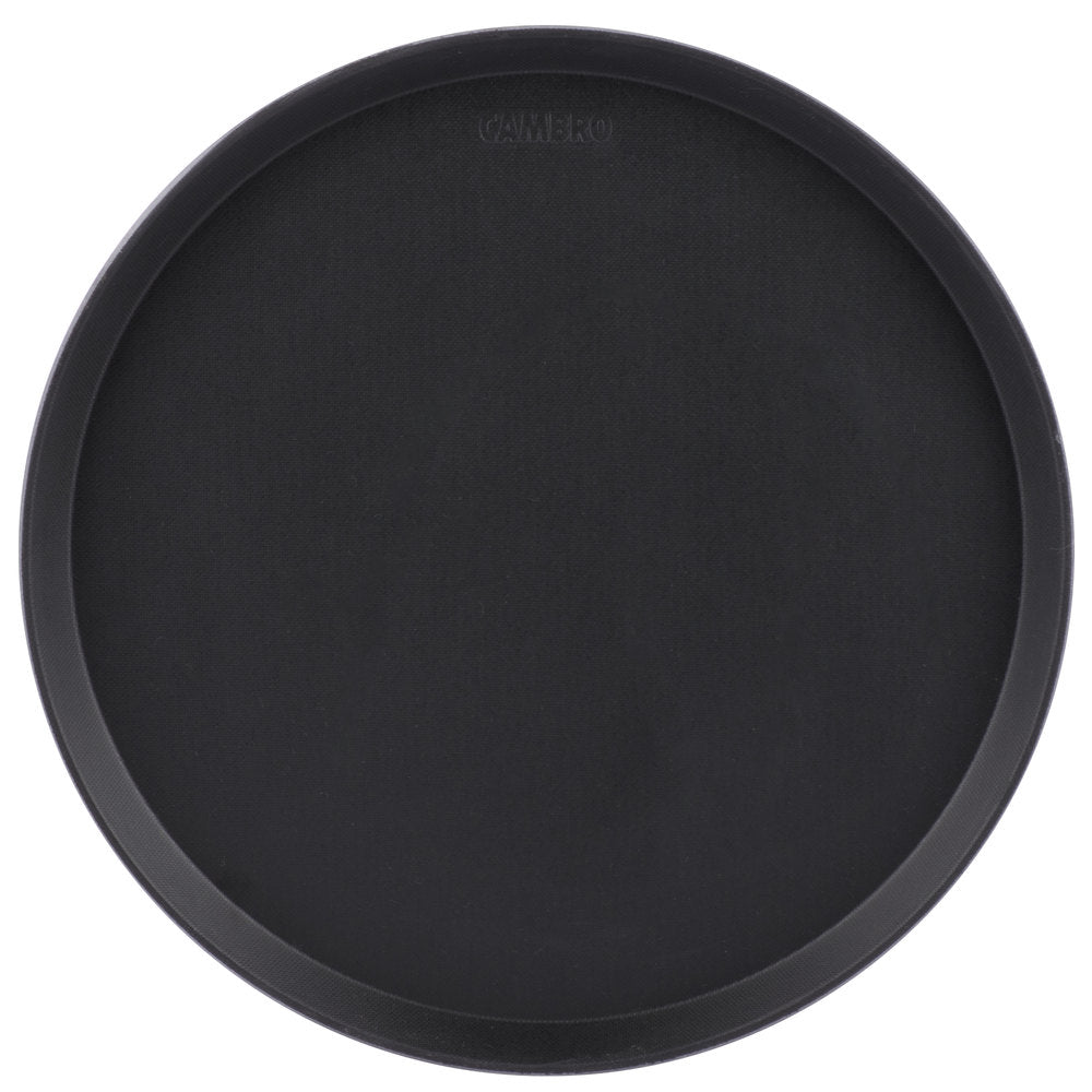 Cambro Camtread® 16" Black Non-Skid Serving Tray - 12/Case