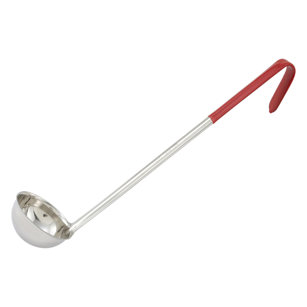 One-Piece Stainless Steel Ladle, Color-Coded Handles - Winco