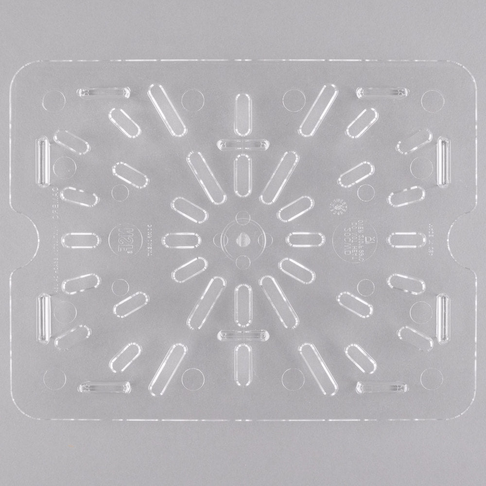 Cambro  Camwear 1/2 Size Clear Polycarbonate Drain Tray