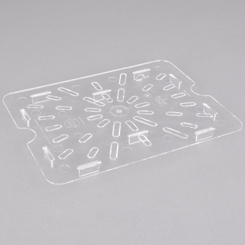 Cambro Camwear 1/2 Size Clear Polycarbonate Drain Tray