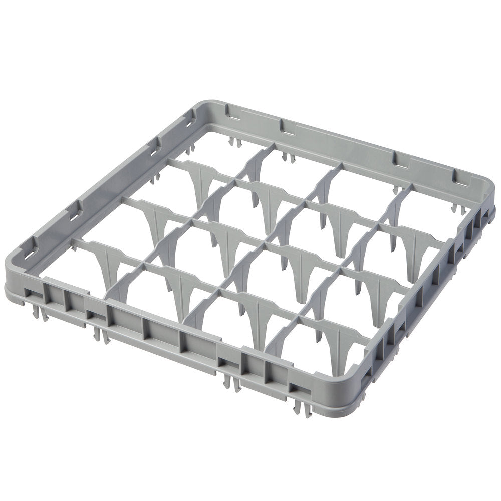 Cambro Camrack 16 Compartment Soft Gray Full Drop Full Size Camrack Extender - 19 5/8" x 19 5/8" x 2"