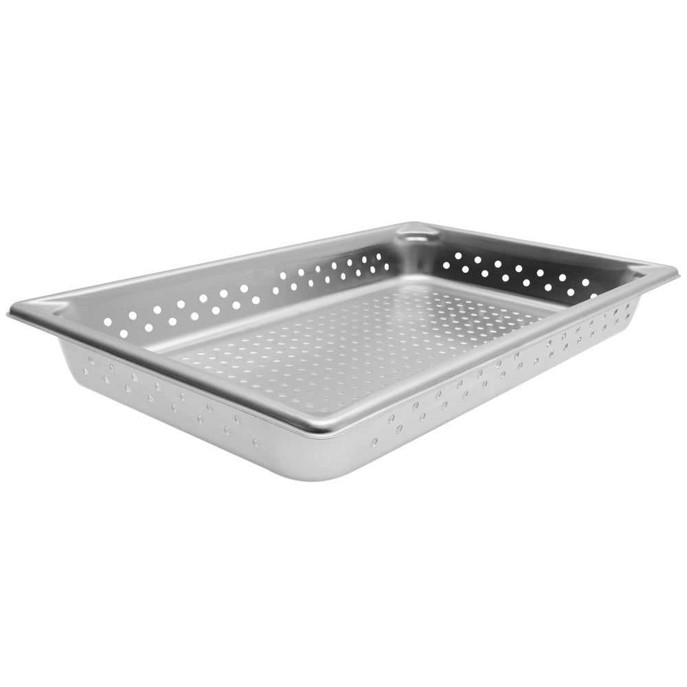 Vollrath Super Pan V® Full Size 2 1/2" Deep Anti-Jam Perforated Stainless Steel Steam Table / Hotel Pan - 22 Gauge