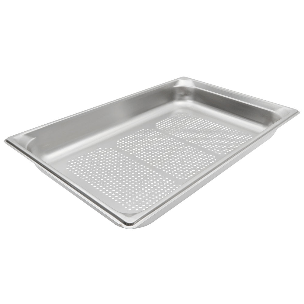 Vollrath Super Pan 3® Full Size 2 1/2" Deep Anti-Jam Perforated Stainless Steel Steam Table / Hotel Pan - 22 Gauge