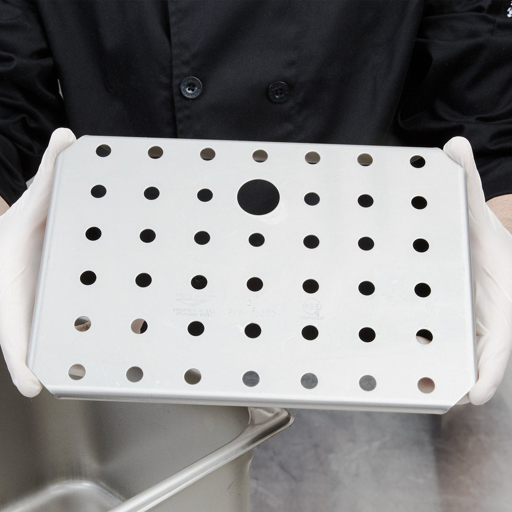 Vollrath False Bottoms Half Size Stainless Steel Drain Tray for Super Pan 3