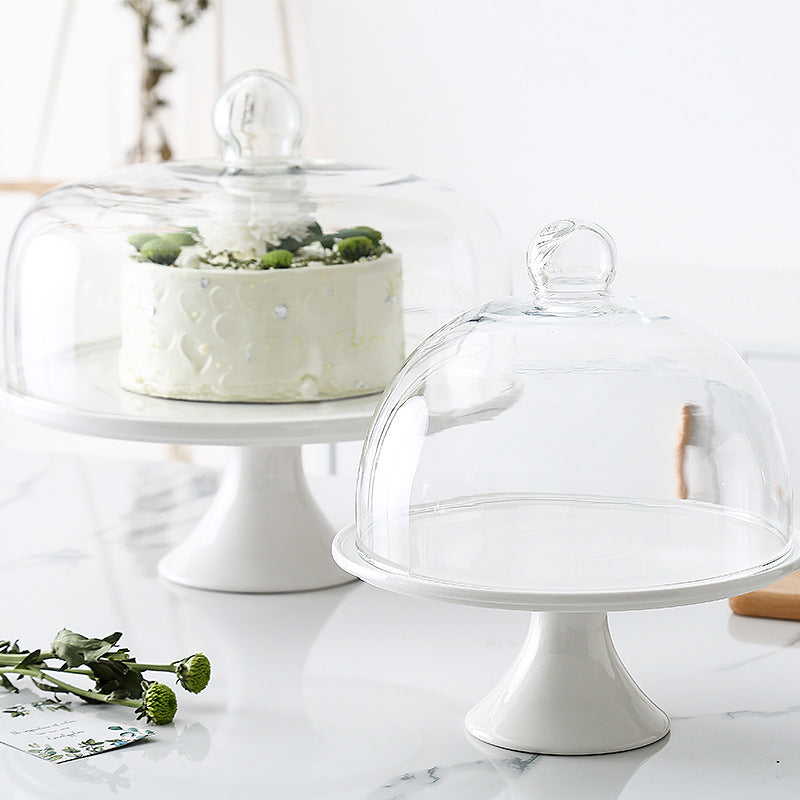 Knicer Cake Stand With Glass Cover - Cake Dome