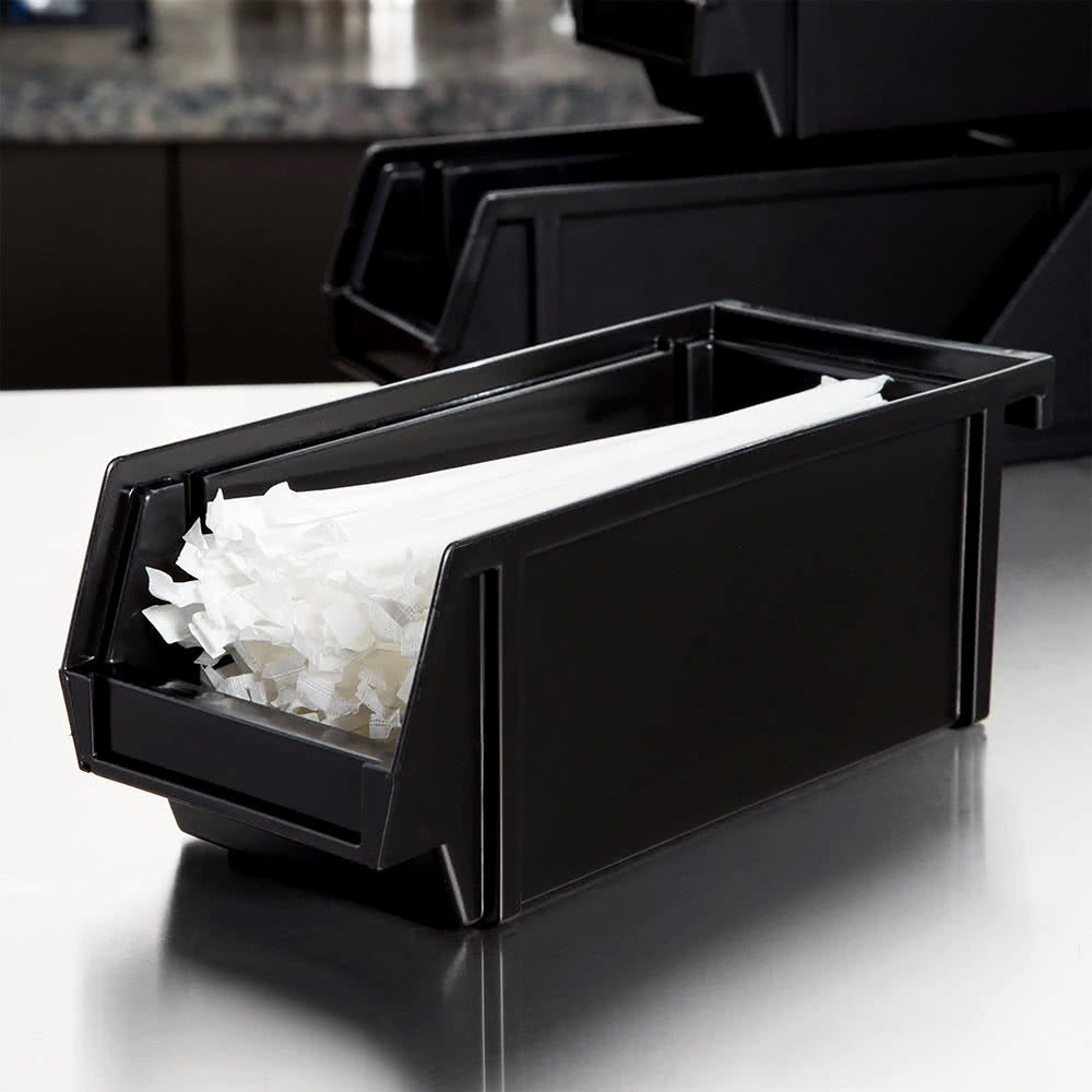 Vollrath  Traex® Black Self-Serve Condiment Bin - 11 1/4" x 5"