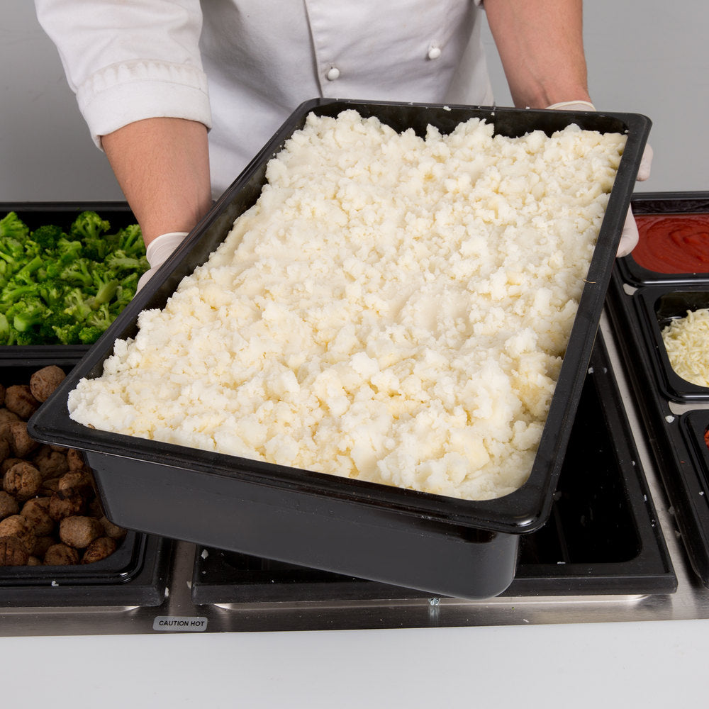 Cambro H-Pan™ Full Size Black High Heat Plastic Food Pan - 4" Deep