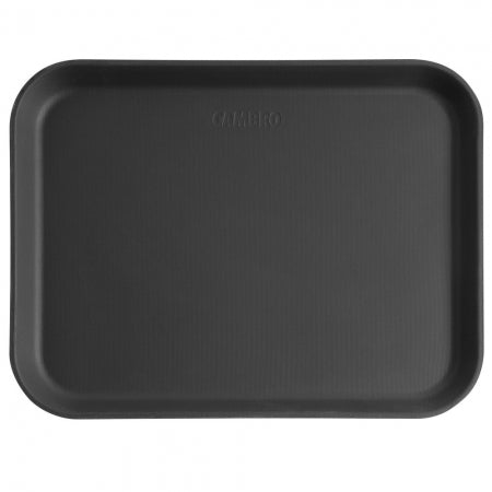 Cambro 1014CT110 Camtread 10" x 14" Black Satin Non-Skid Serving Tray