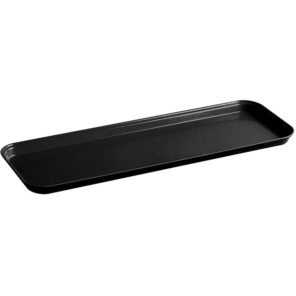 Cambro 9" x 26" Black Fiberglass Market Tray