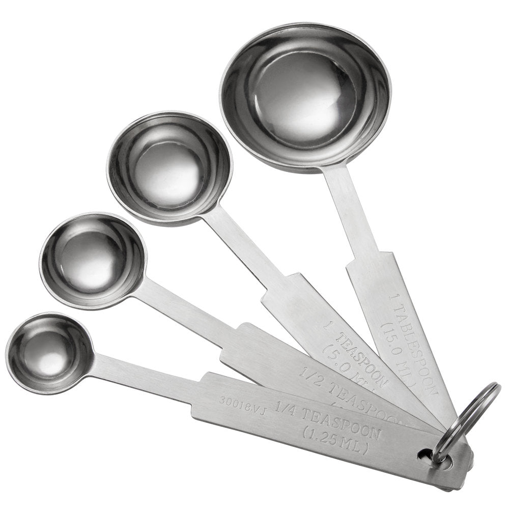 Vollrath 4-Piece Stainless Steel Round Measuring Spoon Set