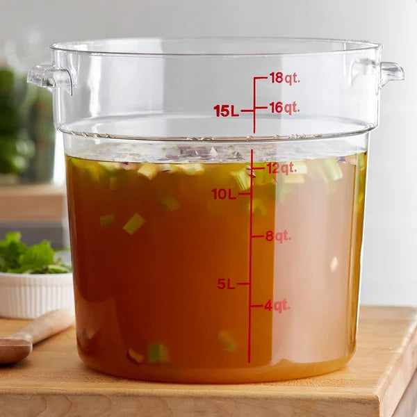 Cambro Camwear 18 Qt. Clear Round Food Storage Container