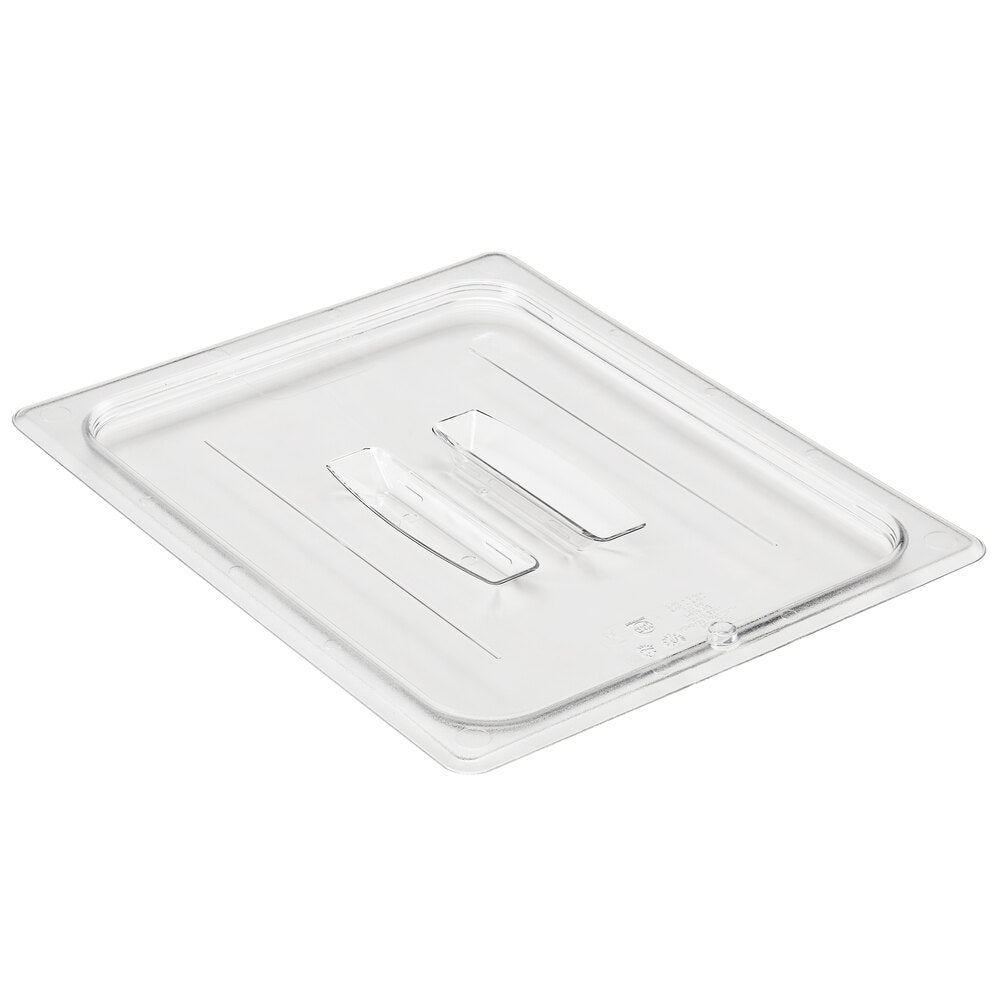 Cambro Camwear 1/2 Size Clear Polycarbonate Handled Lid