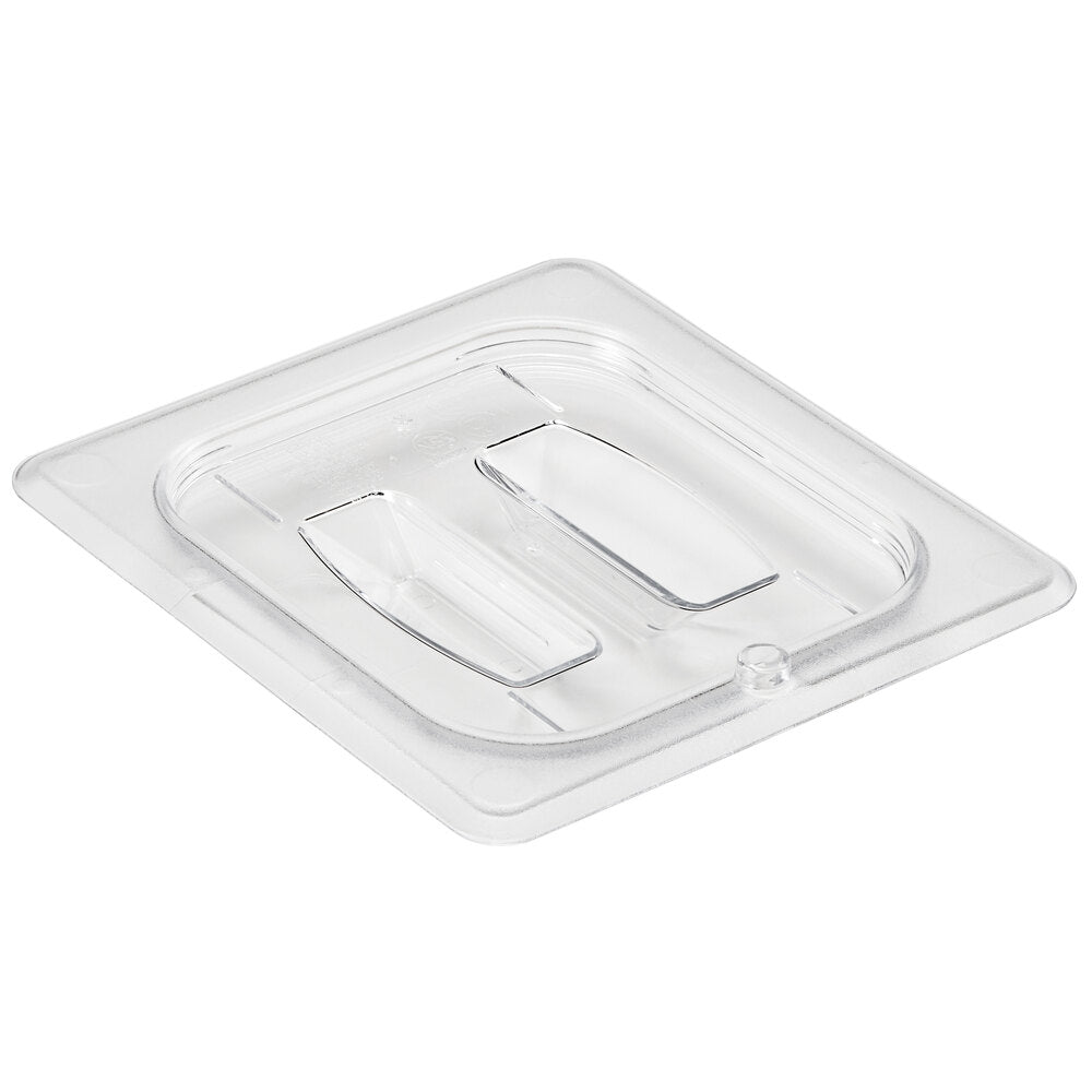 Cambro Camwear 1/6 Size Clear Polycarbonate Handled Lid