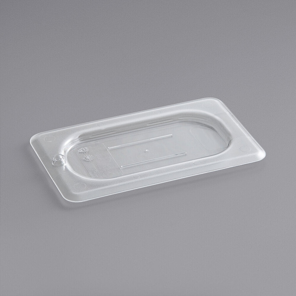 Cambro Camwear 1/9 Size Clear Polycarbonate Flat Lid