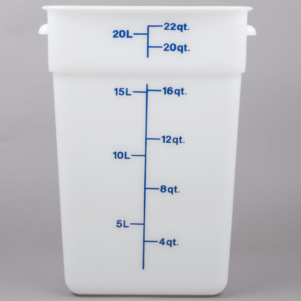 Cambro 22 Qt. White Square Cannabis Storage Container