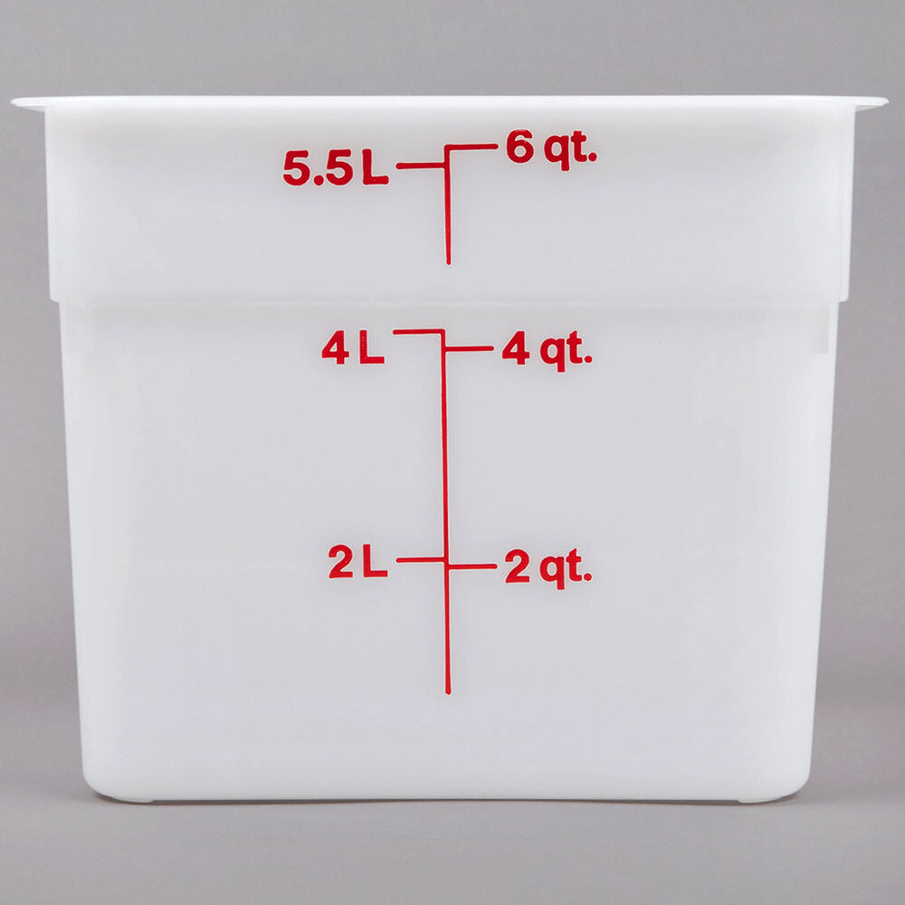 Cambro 6 Qt. White Square Cannabis Storage Container