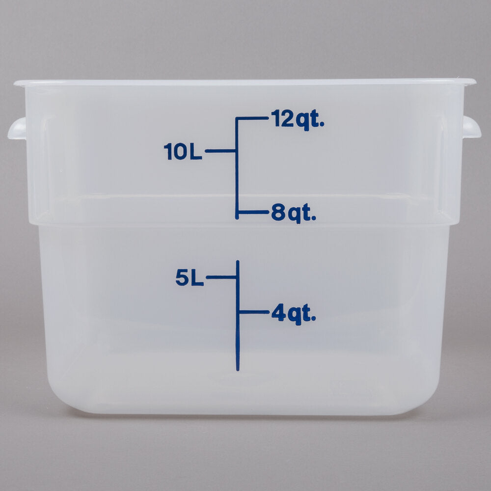 Cambro 12 Qt. Translucent Square Cannabis Storage Container