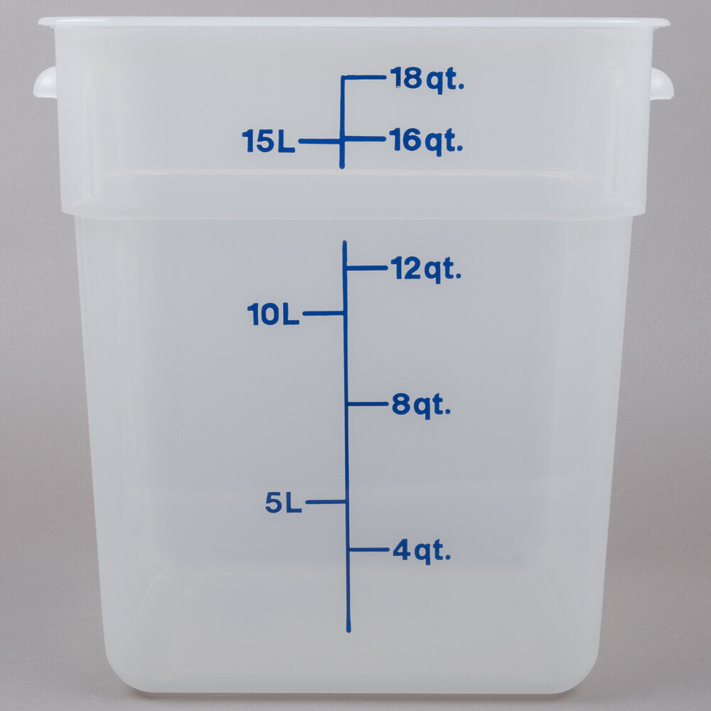 Cambro 18 Qt. Translucent Square Cannabis Storage Container