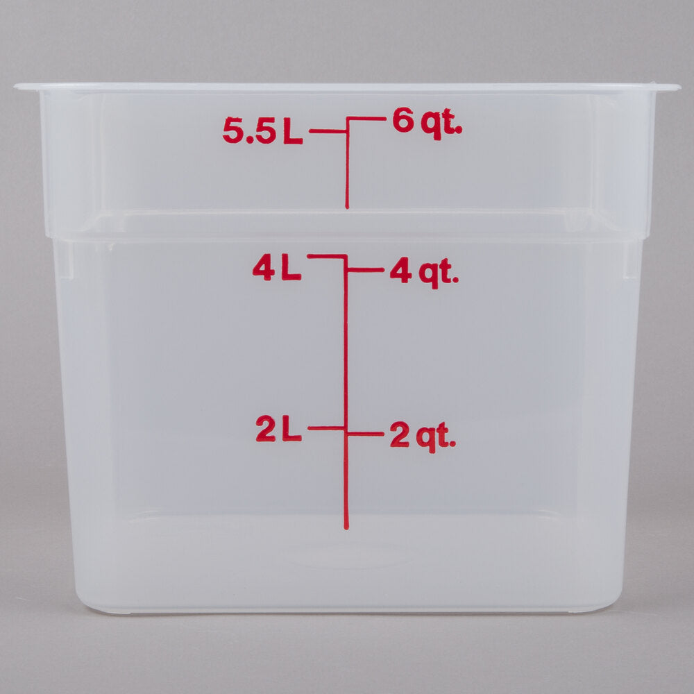 Cambro 6 Qt. Translucent Square Cannabis Storage Container