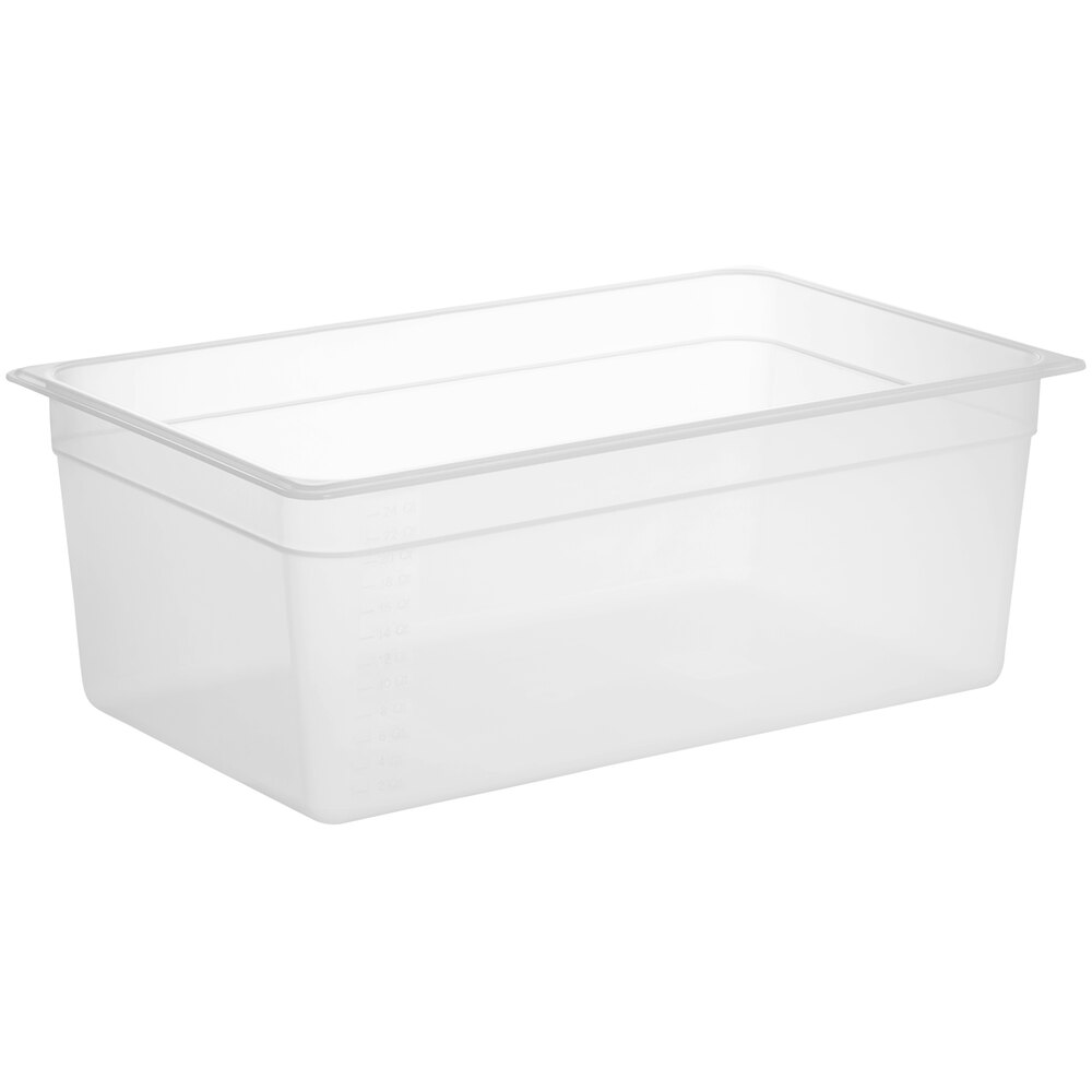 Cambro Full Size Translucent Polypropylene Food Pan - 8" Deep