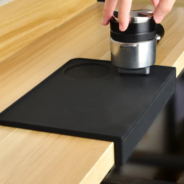 Coffee Tamper Mat-Black silicone - Brewing Edge
