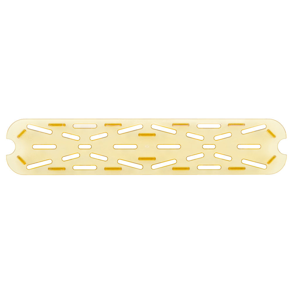 Cambro 1/2 Size Long Amber High Heat Drain Tray