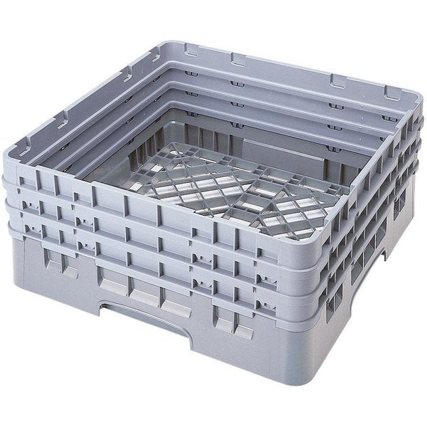 Cambro Soft Gray Camrack Full Size Base Rack with Closed Sides and 3 Extender