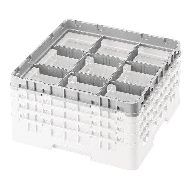 Cambro Soft Gray 9 Compartment Full Size Half Drop Camrack Extender