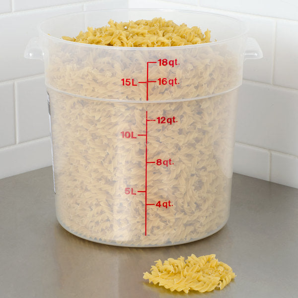 Cambro 18 Qt. Translucent Round Polypropylene Food Storage Container