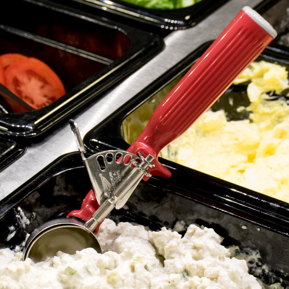 Vollrath  Jacob's Pride #24 Red Thumb Press Disher - 1.33 oz.