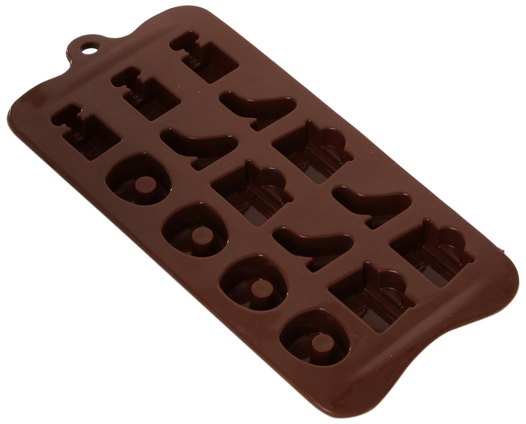POST FUTURE SILICONE CHOCOLATE CANDY MOULD, 15 CUP