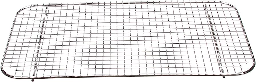 Super Pan V Full Size Stainless Steel Wire Cooling Rack / Pan Grate for Steam Table Pan