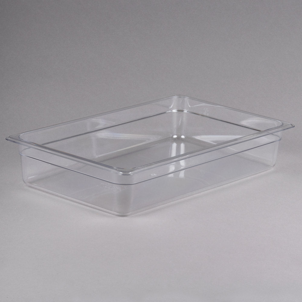 Cambro Camwear Full Size Clear Polycarbonate Food Pan - 4" Deep