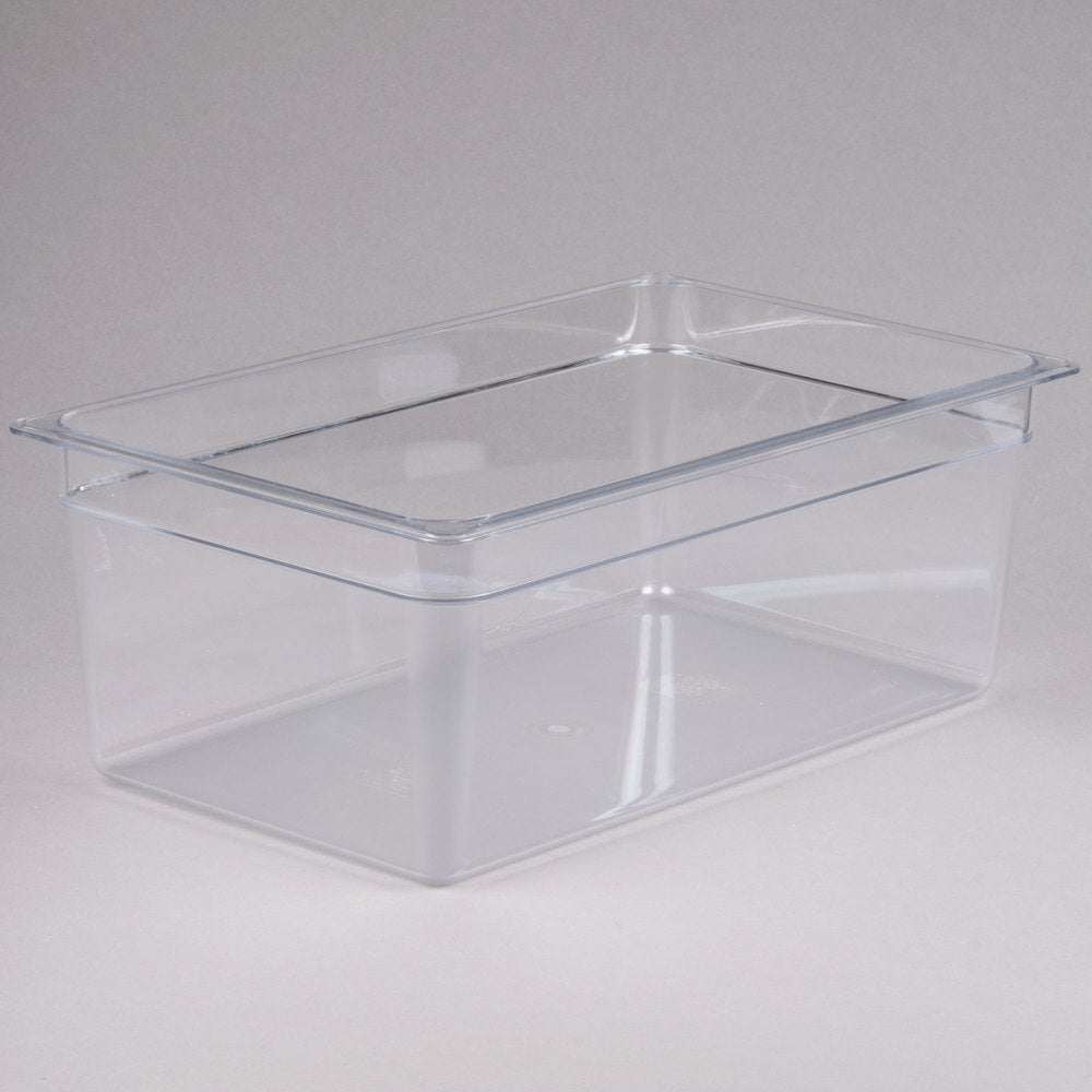 Cambro Camwear Full Size Clear Polycarbonate Food Pan - 8" Deep