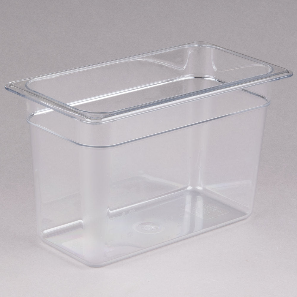 Cambro Camwear 1/3 Size Clear Polycarbonate Food Pan - 8" Deep