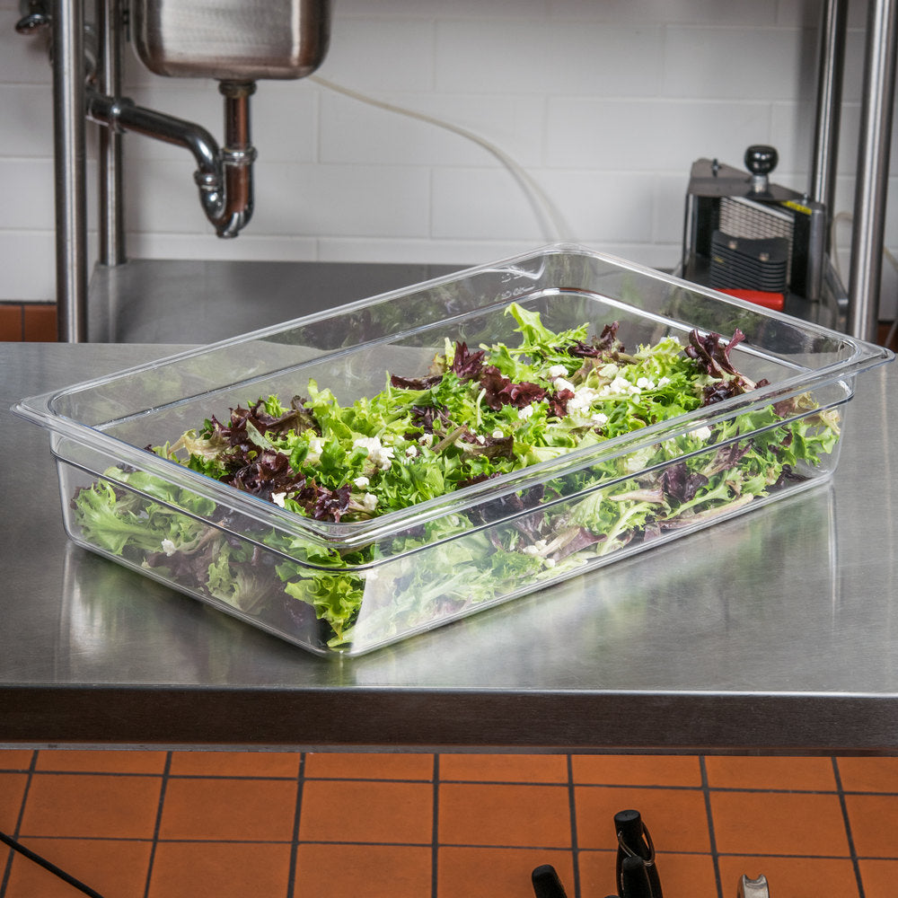 Cambro  Camwear Full Size Clear Polycarbonate Food Pan - 4" Deep