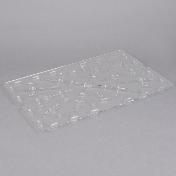 Cambro Camwear 21 13/16" x 14" Clear Plastic Food Box Drain Tray