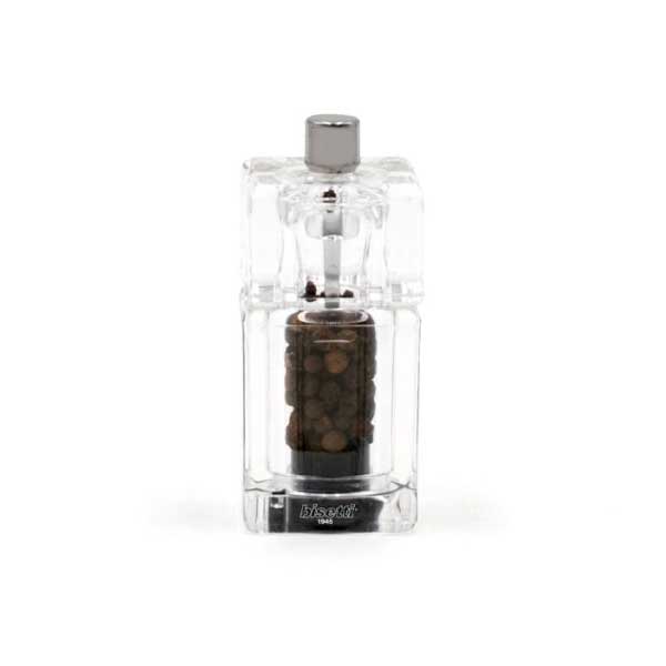 Small Rectangular Acrylic Como Salt And Pepper Grinder - Bisetti