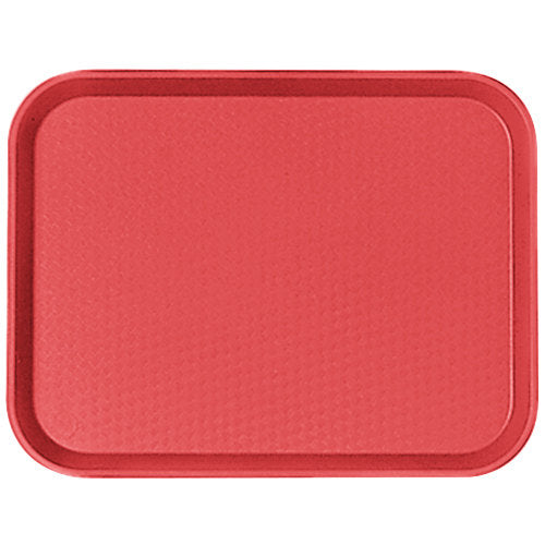 Cambro 14" x 18" Red Customizable Fast Food Tray - 12/Case