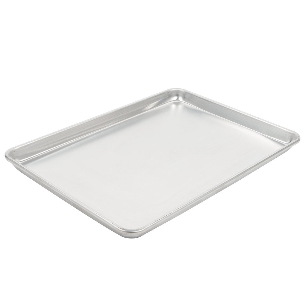 Vollrath Wear-Ever Half Size 18 Gauge 13" x 18" Wire in Rim Aluminum Bun / Sheet Pan