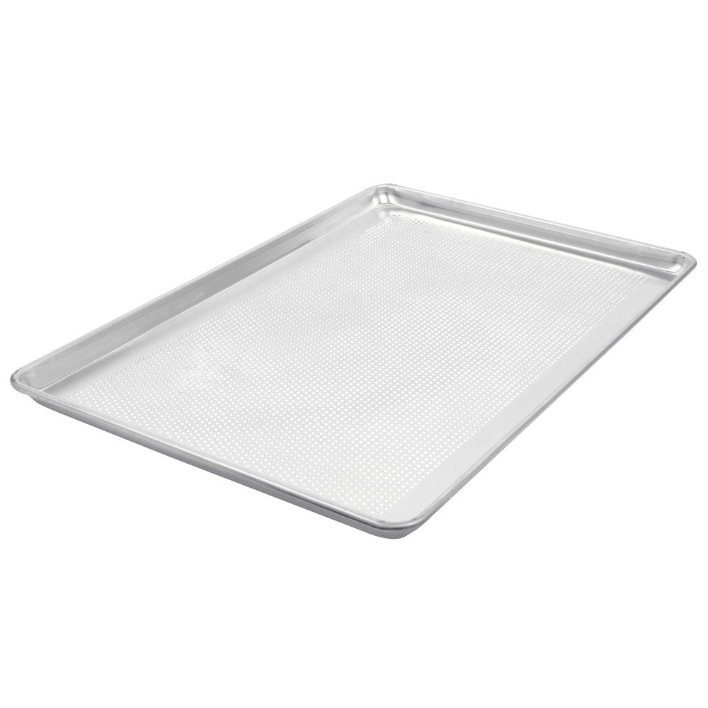 Vollrath  Wear-Ever Full Size 18 Gauge 18" x 26" Wire in Rim Aluminum Perforated Bun / Sheet Pan