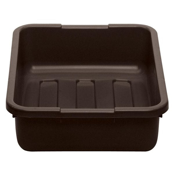 Cambro Poly Cambox 21" x 15" x 5" Dark Brown Polyethylene Bus Tub with Ribbed Bottom