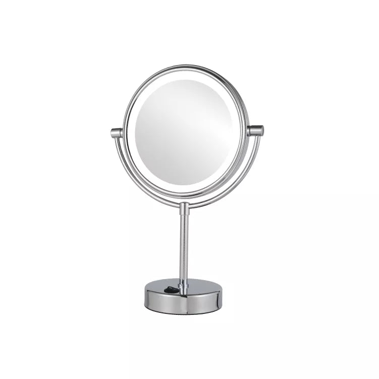 Desktop double sided led light makeup mirror hotel magnifying mirror 3x