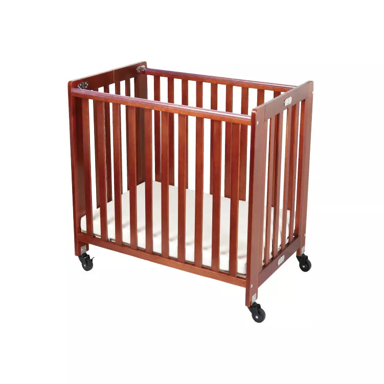 Baby cot bed crib portable folding wood baby crib bed with wheels