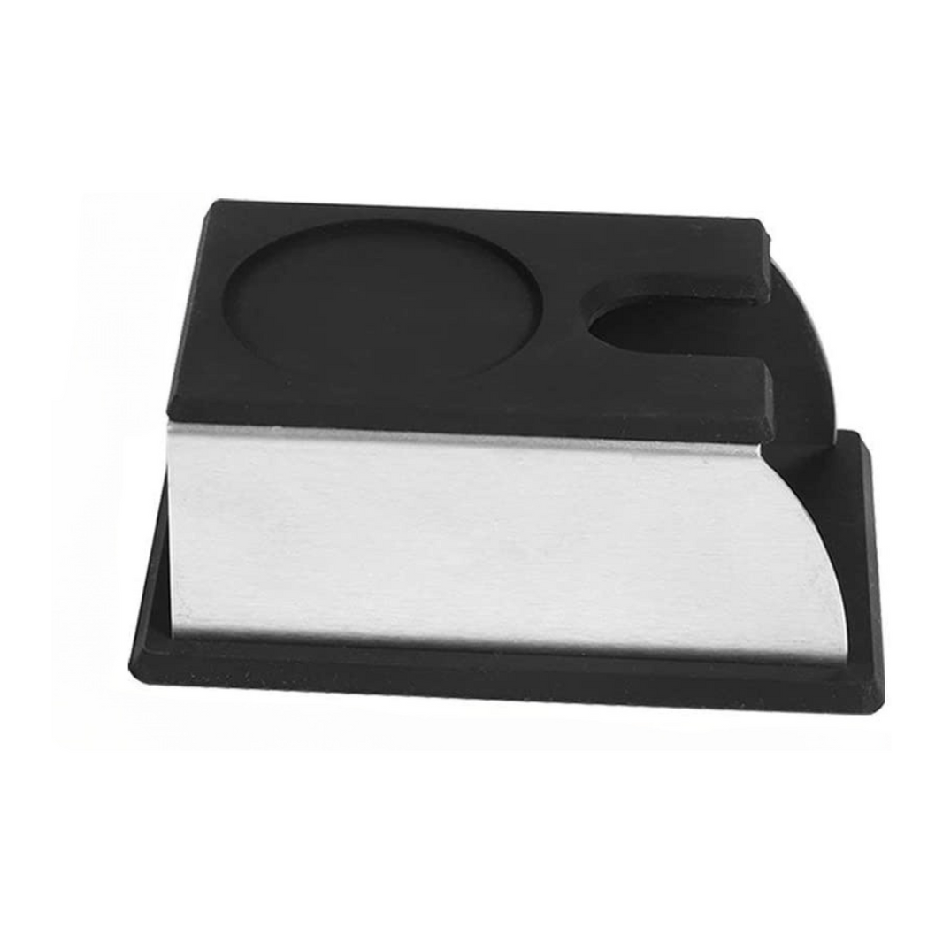 Tamper Holder With Stainless Steel Body And Silicone Rubber on Top And Bottom - Brewing Edge