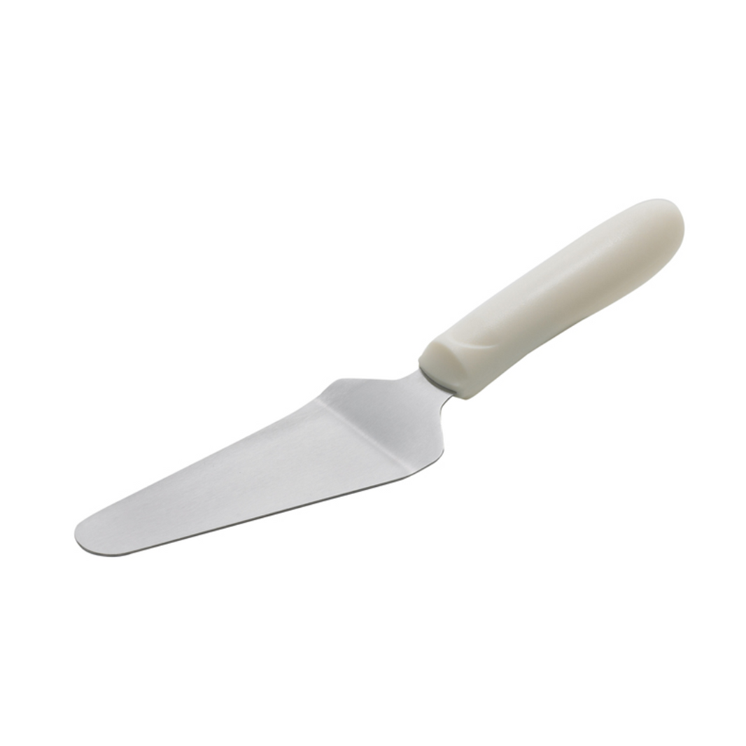 4-5/8″ x 2-3/8″ Blade Pie Server With White Polypropylene Handle - Winco