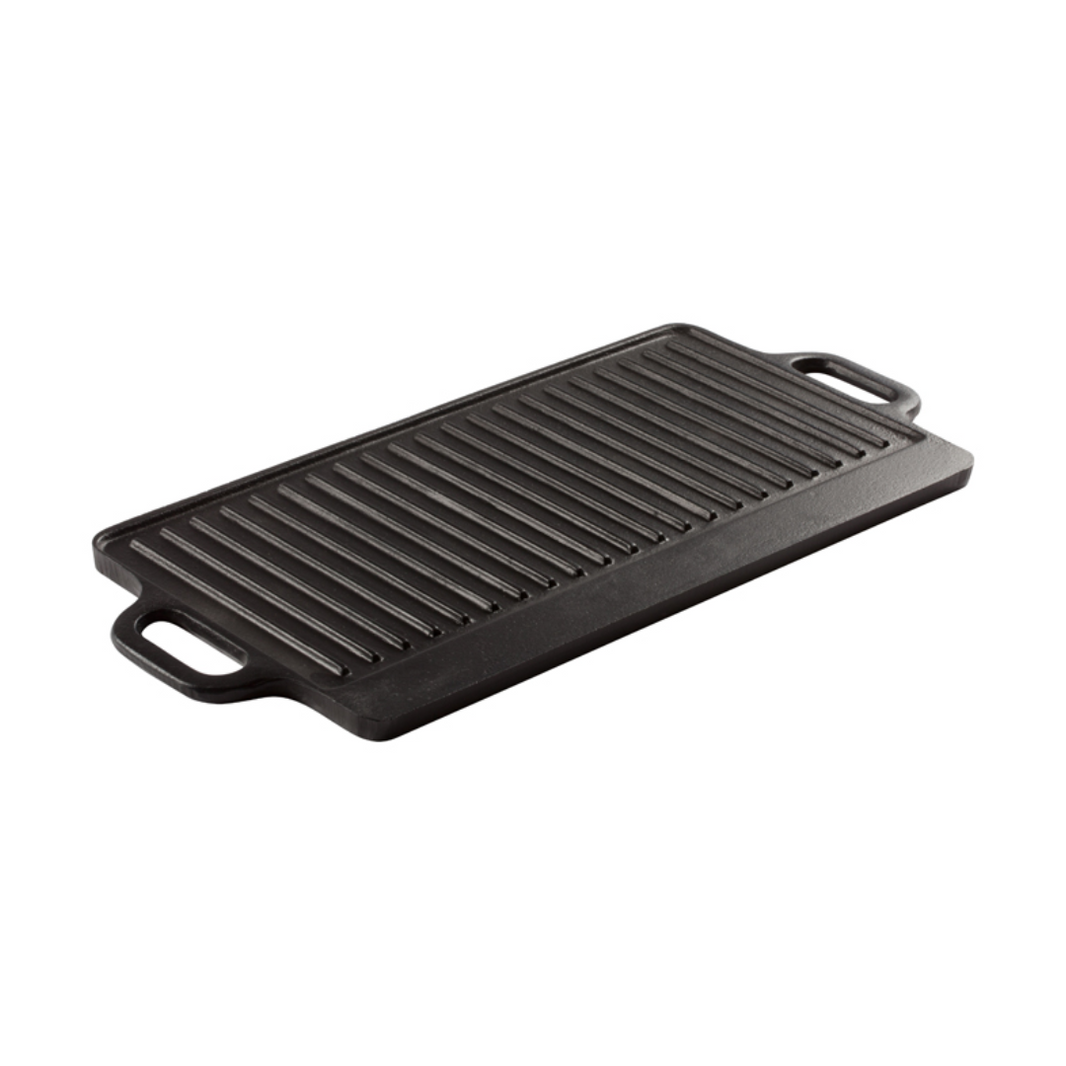 20″ x 9-1/2″ Reversible Cast Iron Griddle And Grill Pan - Winco